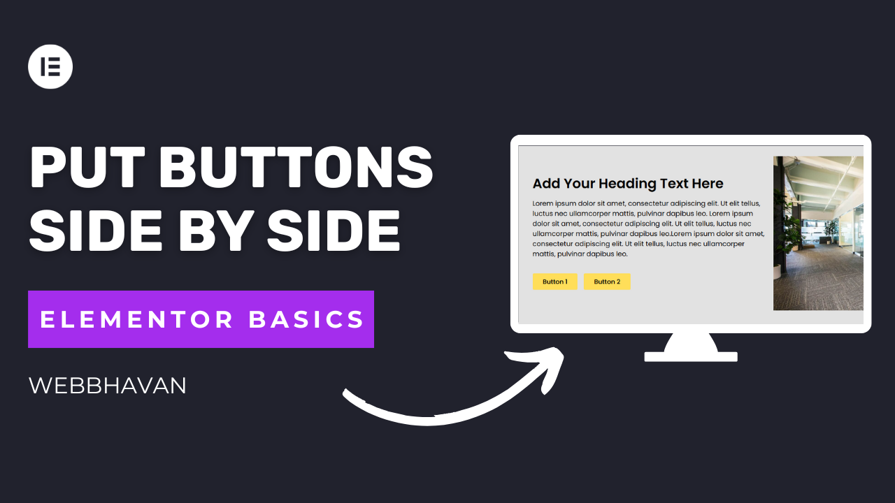 Put Two Buttons Side by Side in Elementor