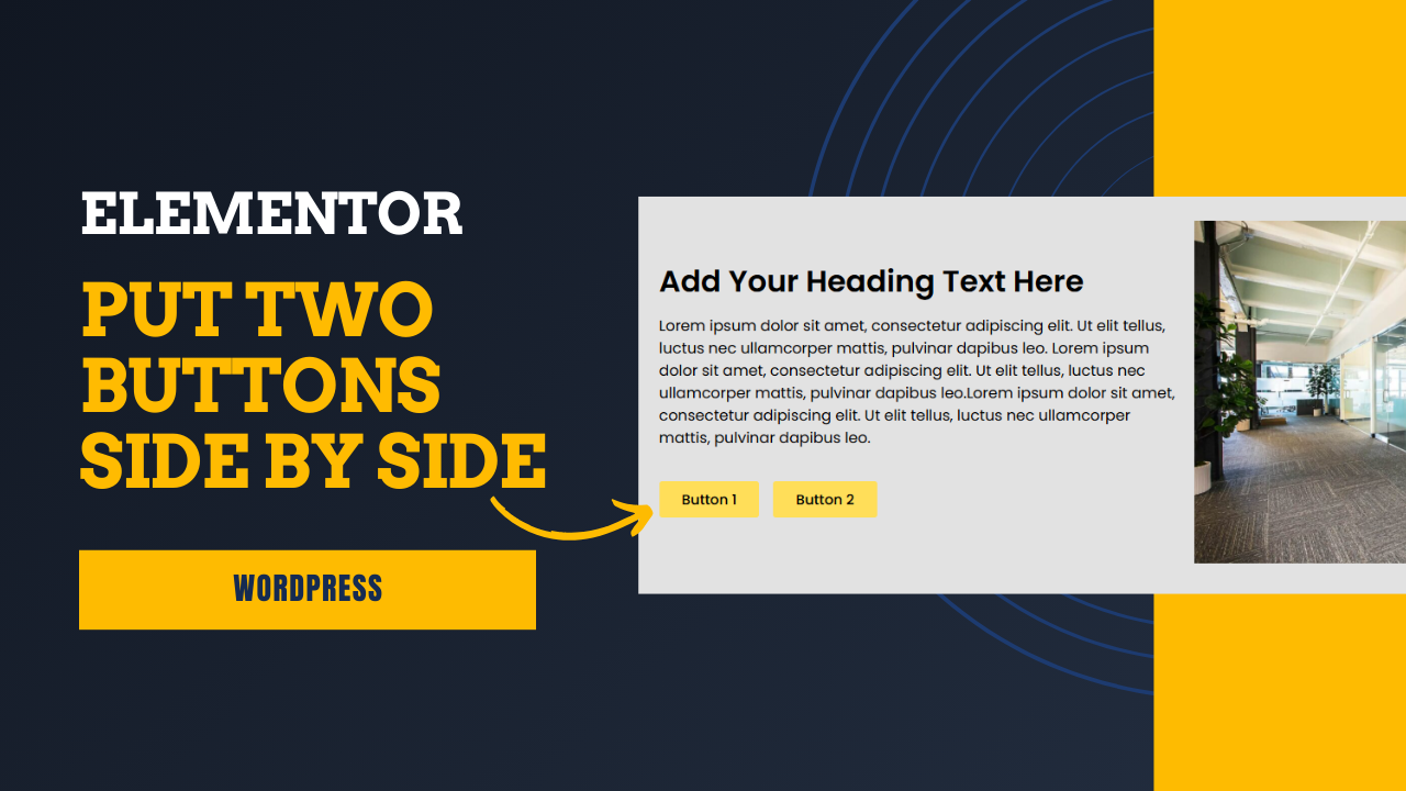 Put Two Buttons Side by Side in Elementor