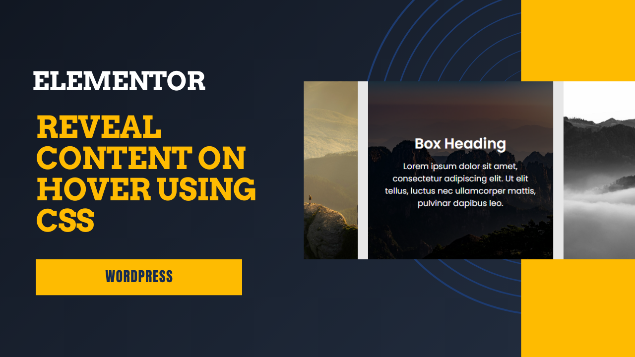 Reveal Content on Hover Using Custom CSS in Elementor