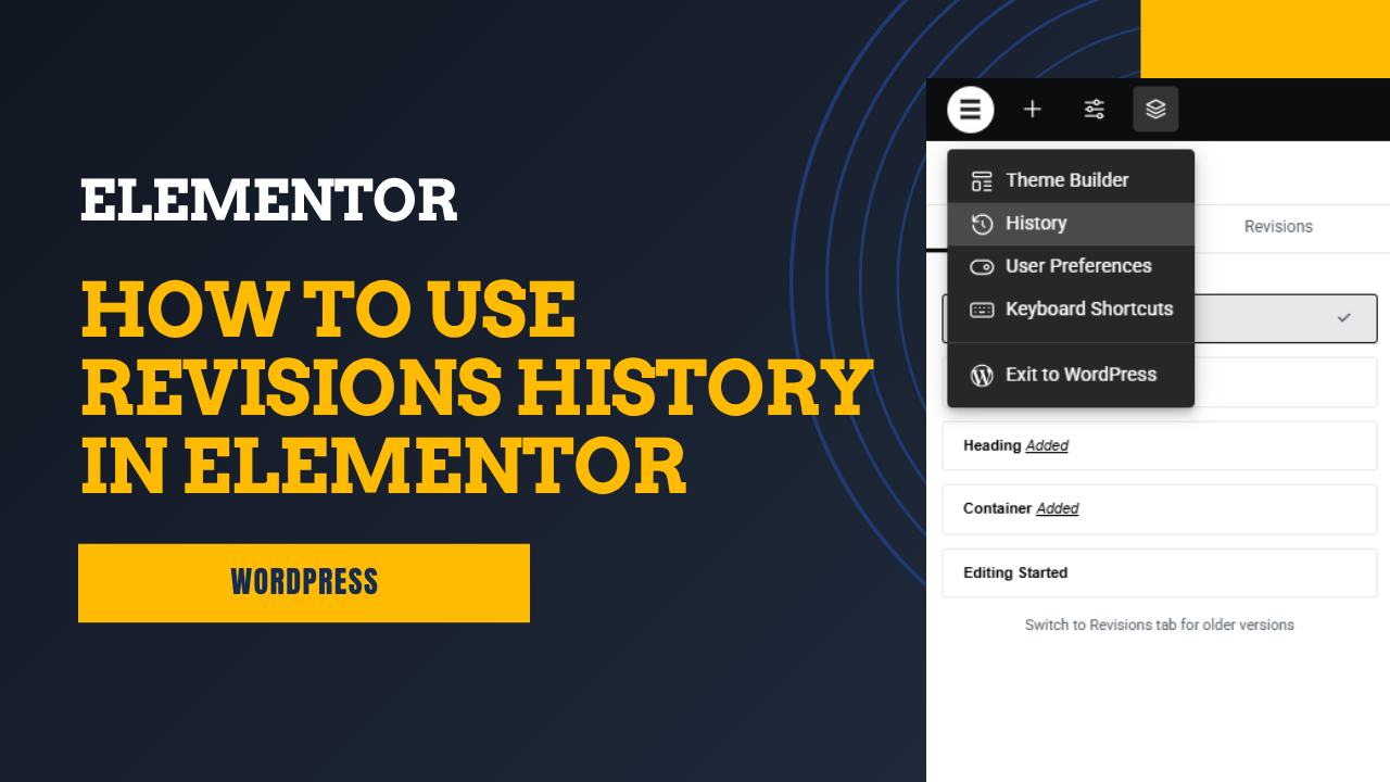 How to Use Revisions History in Elementor
