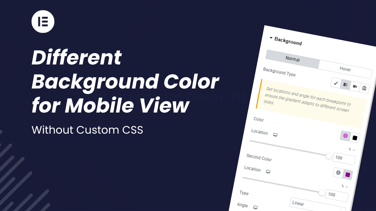 Different Background Color For Mobile View