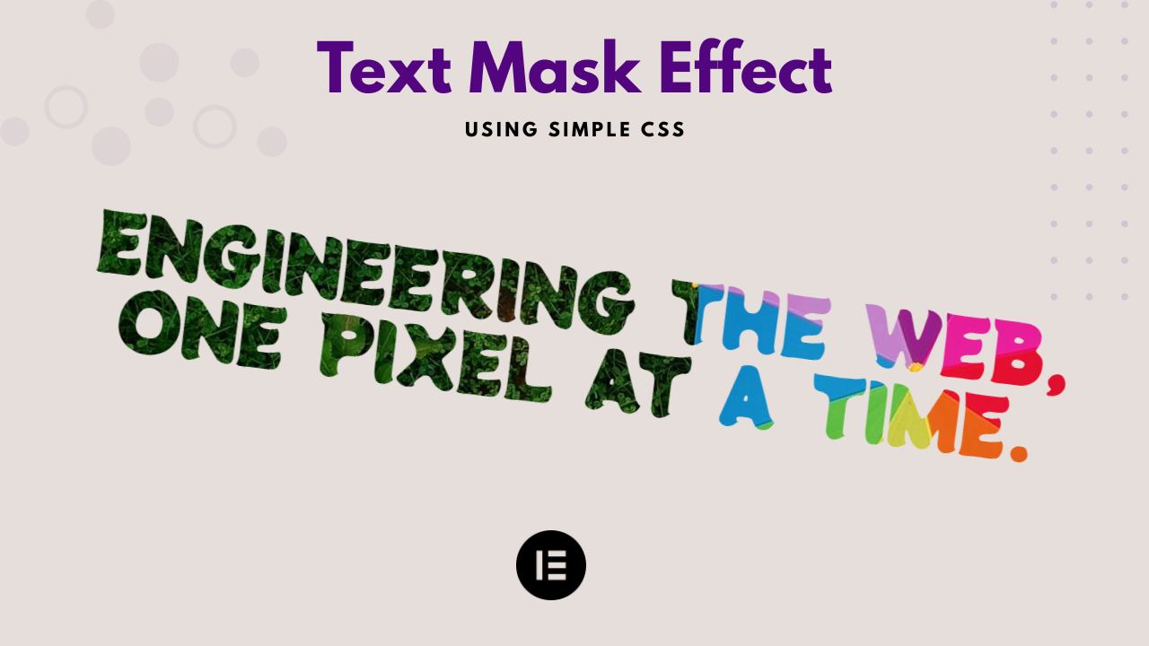 Elementor Text Mask Effect