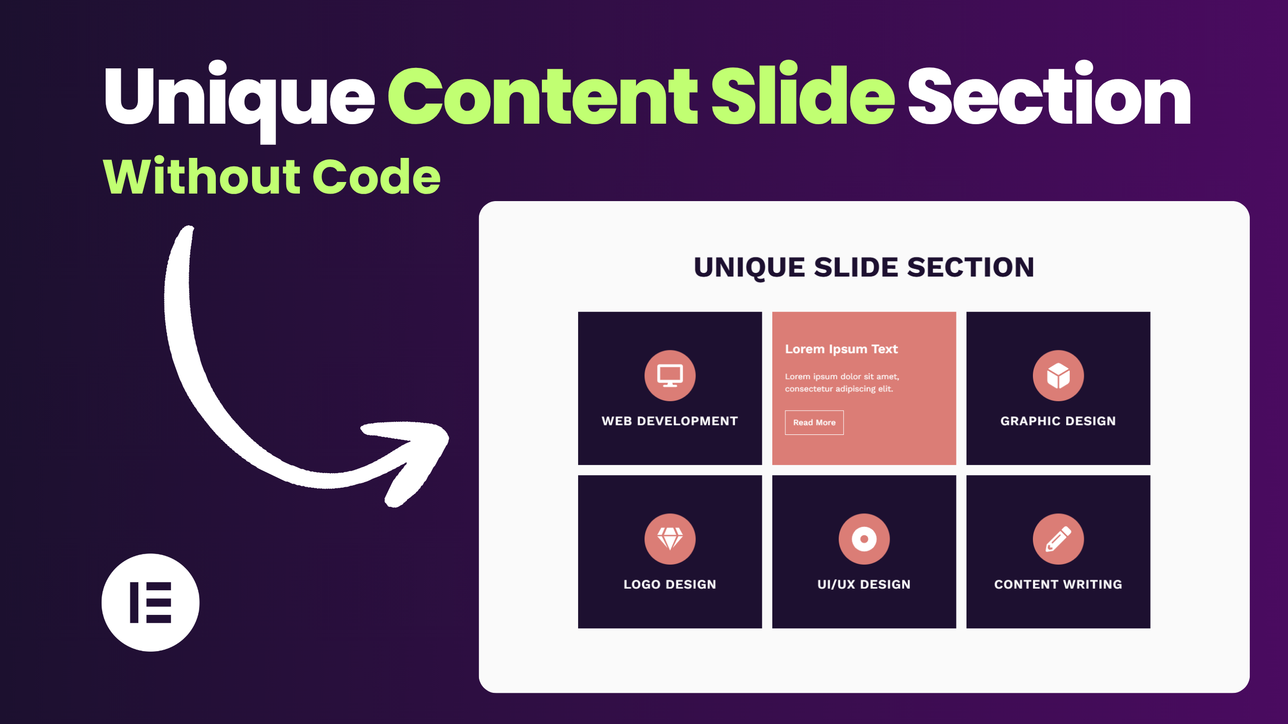 Create UNIQUE Content Slide Section in Elementor WITHOUT Coding!
