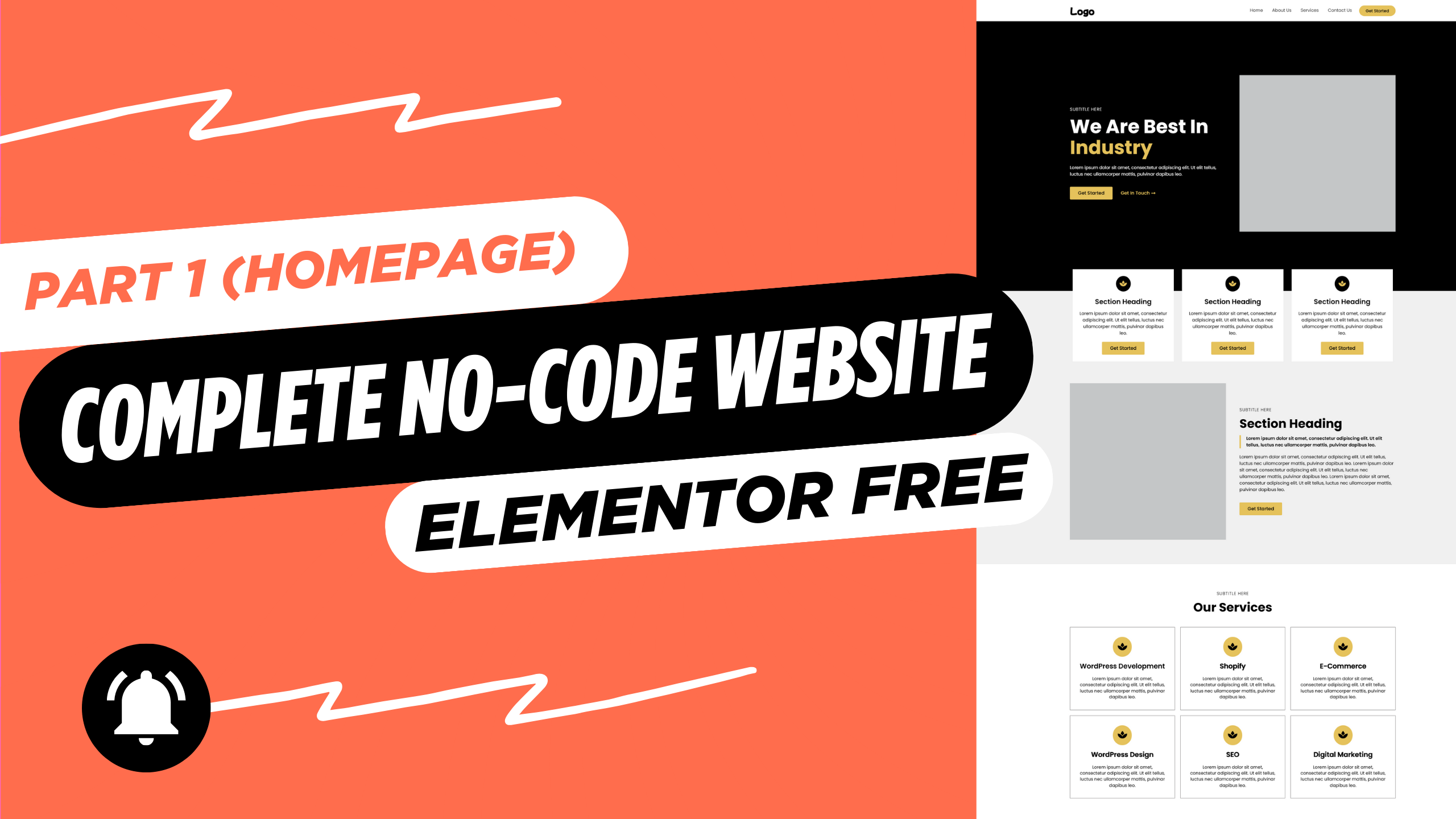 Complete No-Code Website with Elementor FREE (Homepage) – Part 1