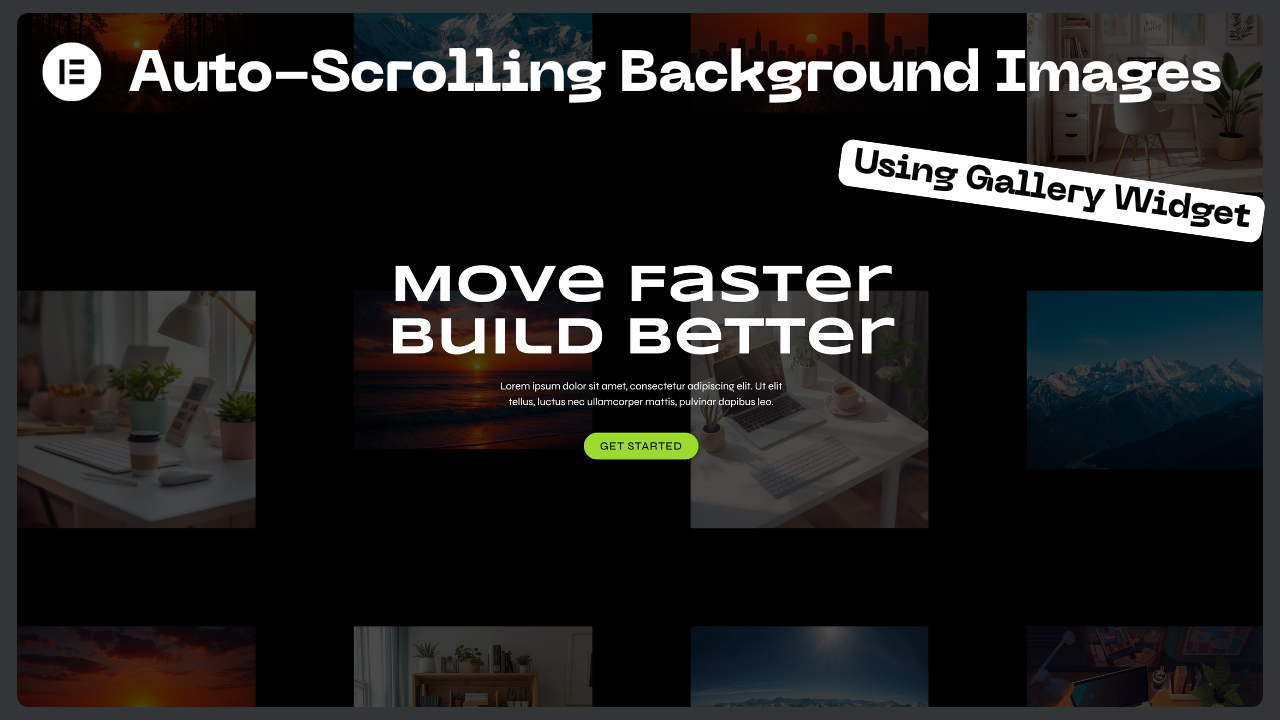 Creating Amazing Hero Section with Auto-Scrolling Images | Elementor Tutorial!