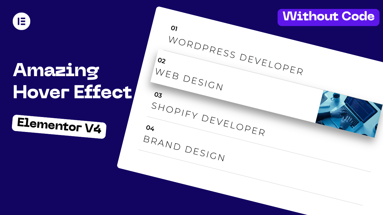 Cool Hover Effect in Elementor V4 Without Any Code!