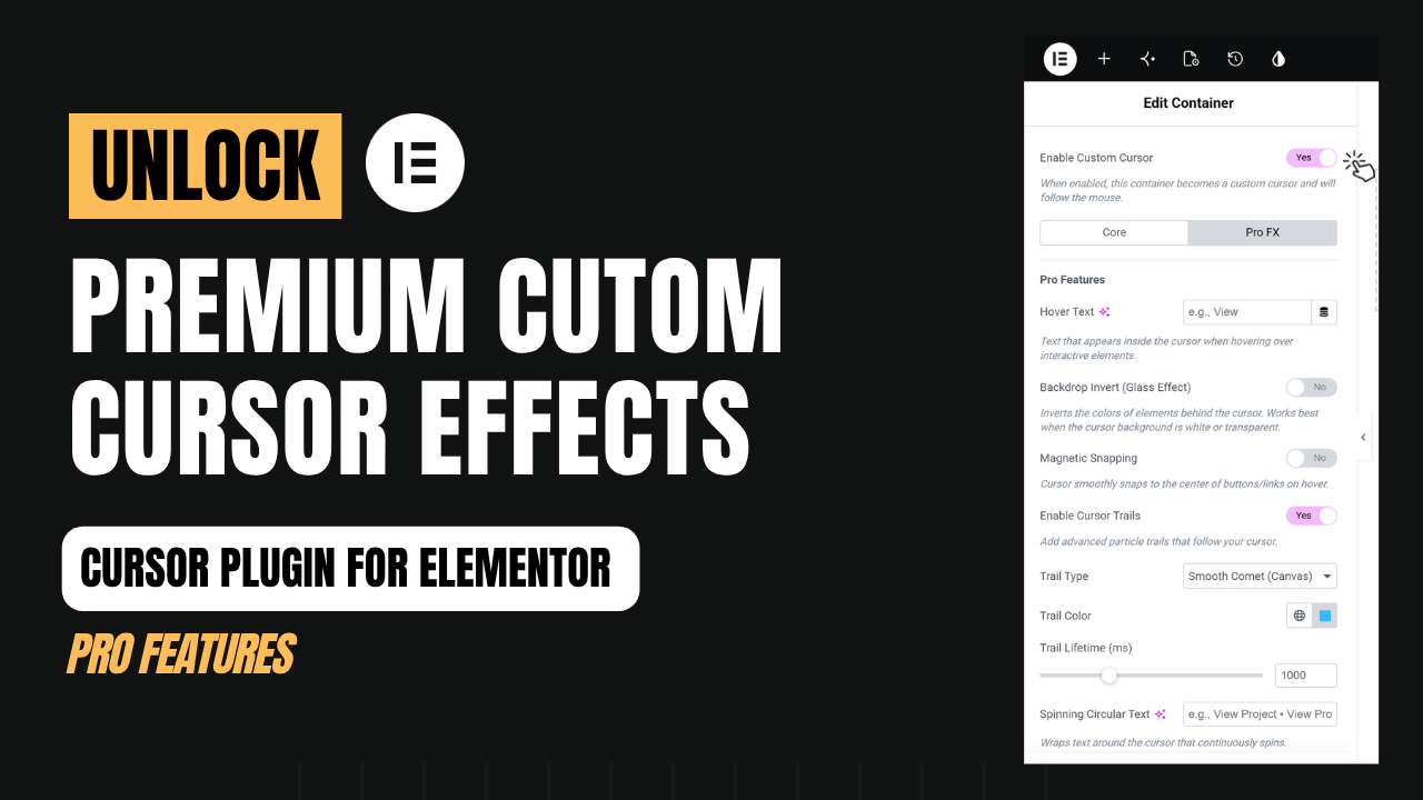 Unlock Premium Custom Cursor Effects for Elementor