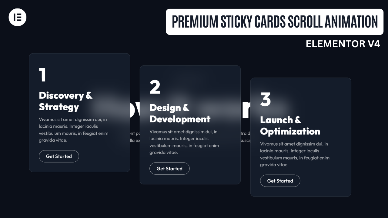 Build a Premium Sticky Cards Scroll Animation in Elementor V4