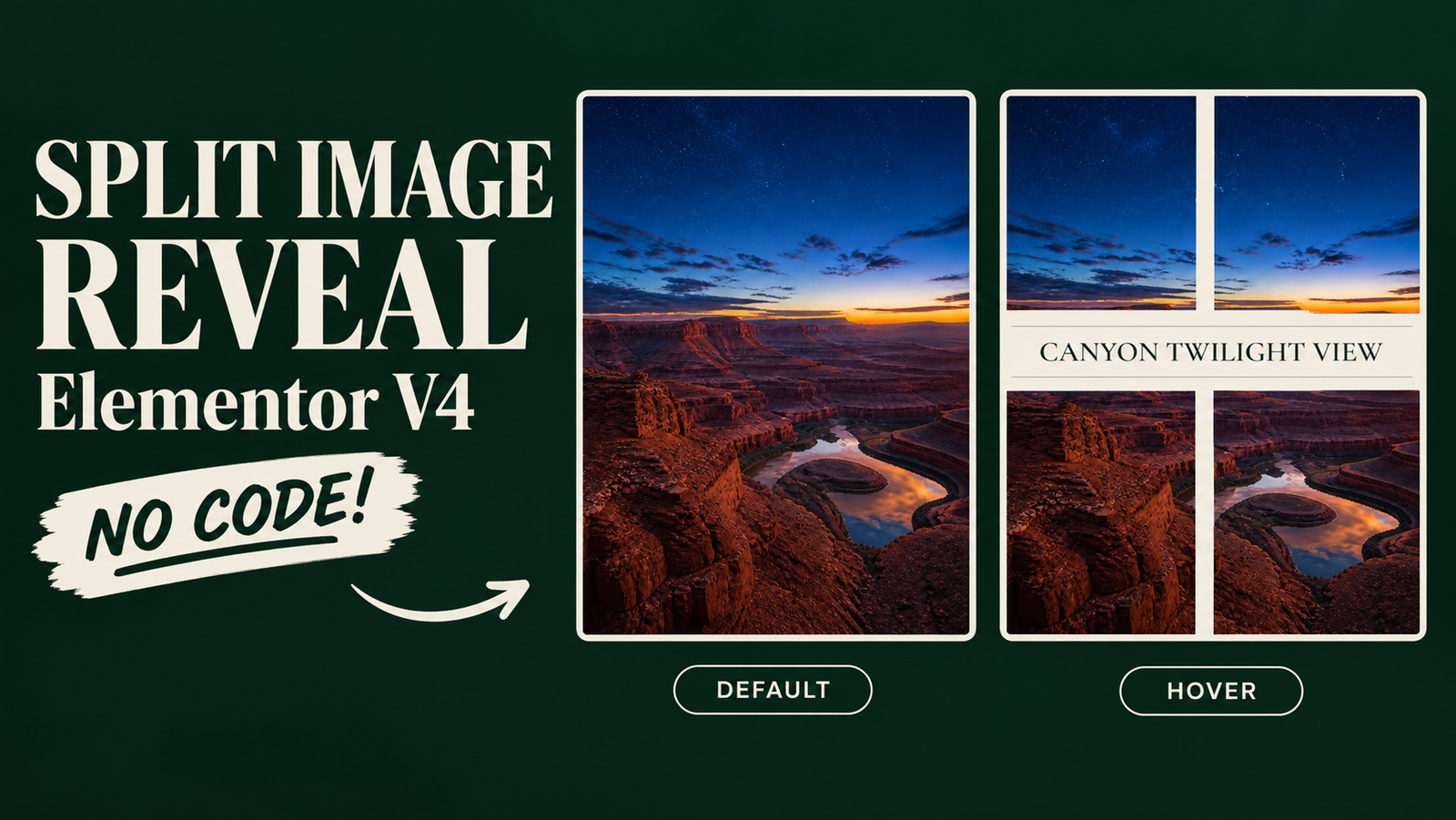 Create a Split Image Reveal Effect in Elementor V4 — No Code!