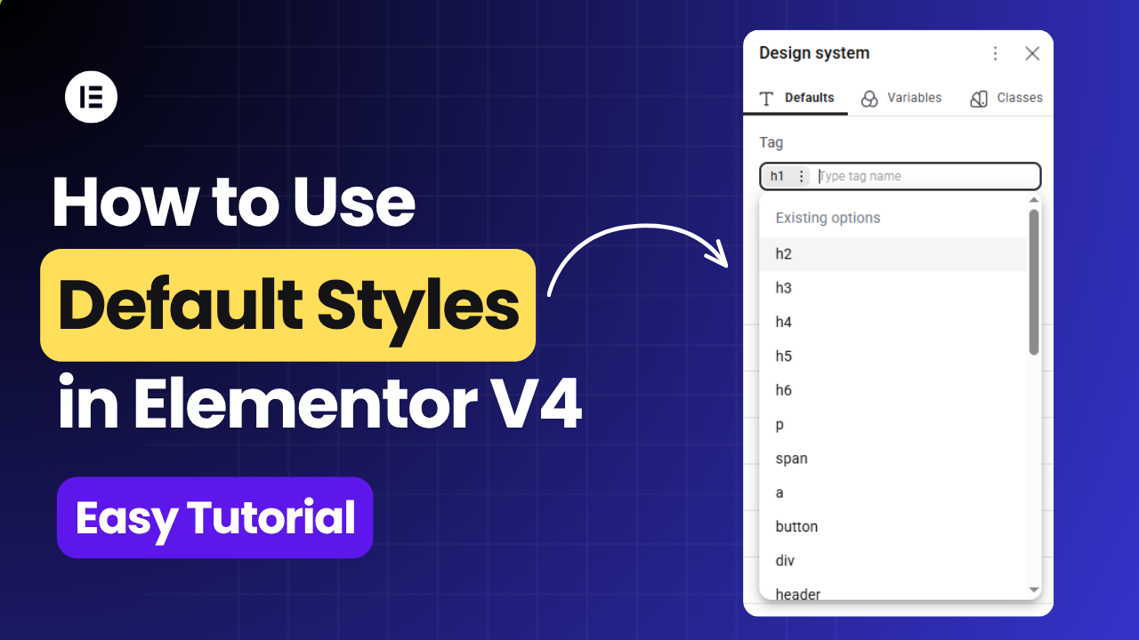 How to Use Default Styles in Elementor V4!